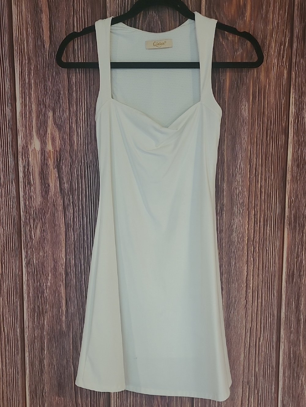 Women's White Square-Neck Dress